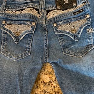 Used Miss Me Jeans Boot Cut Rhinestone